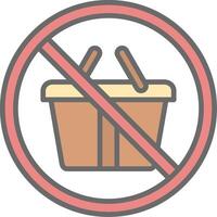 Prohibited Sign Line Filled Light Icon vector