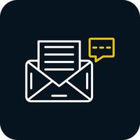 Envelope Line Red Circle Icon vector