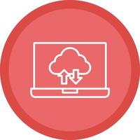 Cloud Computing Line Multi Circle Icon vector