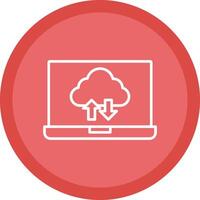 Cloud Computing Line Multi Circle Icon vector