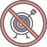 Prohibited Sign Line Filled Light Icon vector