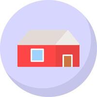 Farm House Flat Bubble Icon vector