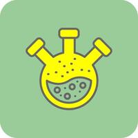 Flask Filled Yellow Icon vector