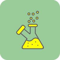 Flask Filled Yellow Icon vector