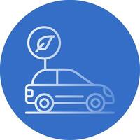 Zero Emission Flat Bubble Icon vector