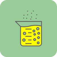 Flask Filled Yellow Icon vector