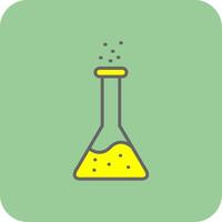 Flask Filled Yellow Icon vector