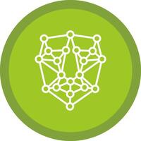 Artificial Intelligence Line Multi Circle Icon vector