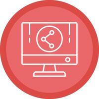 Sharing Line Multi Circle Icon vector