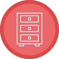 Cabinet Line Multi Circle Icon vector