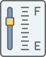 Gauge Line Filled Light Icon vector