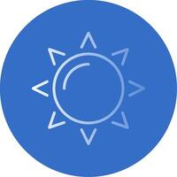 Sun Flat Bubble Icon vector