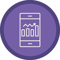 Bar Analytics Line Multi Circle Icon vector