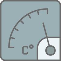 Gauge Line Filled Light Icon vector