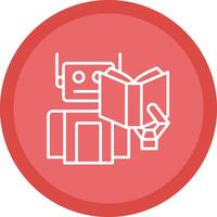 Robot Line Multi Circle Icon vector