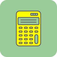 Scientific Calculator Filled Yellow Icon vector