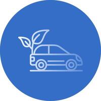 Eco Car Flat Bubble Icon vector