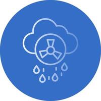 Acid Rain Flat Bubble Icon vector