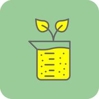 Beaker Filled Yellow Icon vector