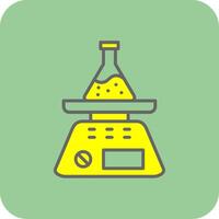 Scale Filled Yellow Icon vector