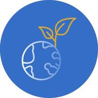 Save Planet Flat Bubble Icon vector