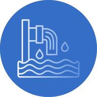 Sewer Flat Bubble Icon vector