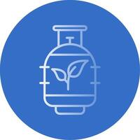 Bio Gas Flat Bubble Icon vector