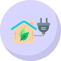 Energy Efficiency Flat Bubble Icon vector