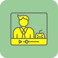Vlogger Filled Yellow Icon vector