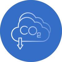 Co2 Flat Bubble Icon vector