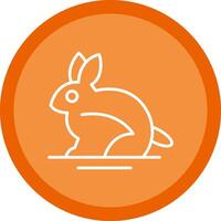 Rabbit Line Multi Circle Icon vector