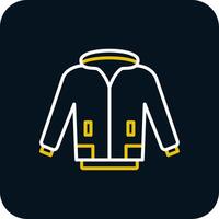 Jacket Line Red Circle Icon vector