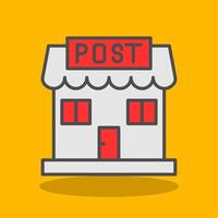 Post Office Filled Shadow Icon vector