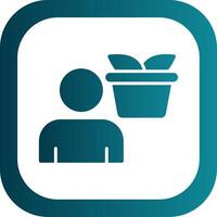 Personal Growth Glyph Gradient Corner Icon vector