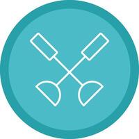 Paddle Line Multi Circle Icon vector