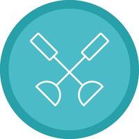 Paddle Line Multi Circle Icon vector