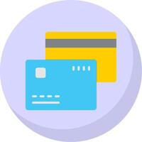 Debit Cards Flat Bubble Icon vector