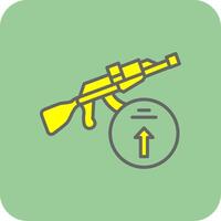 Weapon Filled Yellow Icon vector