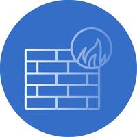 Firewall Flat Bubble Icon vector