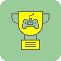 Trophy Filled Yellow Icon vector