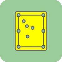 Pool Table Filled Yellow Icon vector