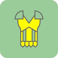 Armour Filled Yellow Icon vector