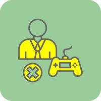 Banned Filled Yellow Icon vector