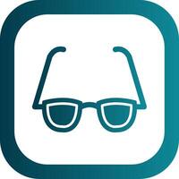 Glasses Glyph Gradient Corner Icon vector