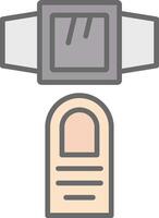 Smartwatch Line Filled Light Icon vector