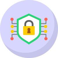 Encrypted Flat Bubble Icon vector