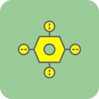 Drone Filled Yellow Icon vector