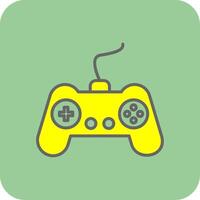 Gamer Filled Yellow Icon vector