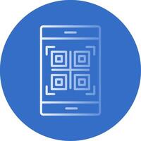 Qr Code Flat Bubble Icon vector