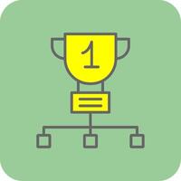 Trophy Filled Yellow Icon vector